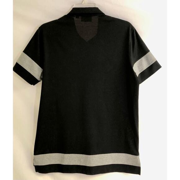 VTG Hugo Boss Men’s Collared Short Sleeve Polo T Shirt Size M Black Gray - Picture 2 of 15